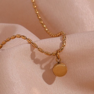Collar de Acero Inoxidable con Cadena de Eslabones de Circonio, Chapado en Oro de 18K, Joyería Personalizada para Mujer, Artículos de Lujo de Moda - Product Image 4