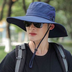 Chapeau de soleil d'été en gros pour hommes et femmes, protection solaire, chapeau bob à large bord, imperméable, respirant, personnalisé, pour la pêche - Product Image 2
