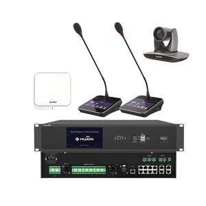 Контроллер конференц-связи HUAIN HY-8600M3A 5G с сетевым интерфейсом RJ45, 8-канальные выходы, 5,0-дюймовый сенсорный HD-экран TFT для аудиоконференций - Product Image 2