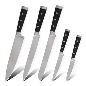 새로운 디자인 독일 강철 손 단조 일본 스테인레스 스틸 요리사 부엌 칼 세트 부엌 칼
