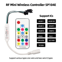 Mini contrôleur LED RGB PWM sans fil RF, télécommande à 17 touches, variateur 1 canal 6A pour changer les bandes lumineuses LED, DC 5V-24V