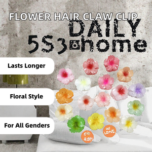 Barrettes à cheveux en acrylique fleuries quotidiennes GUIYAN pour femmes et filles - Style européen américain, toutes occasions, stock d'usine - Product Image 2