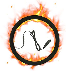 Couverture de protection de véhicule chauffée par <span class=keywords><strong>volant</strong></span> de voiture en cuir confortable <span class=keywords><strong>12V</strong></span> - Product Image 1