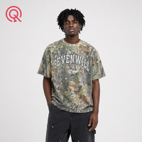 Nouveautés estivales, t-shirt personnalisé pour homme, imprimé camouflage sur toute la surface, impression à l'écran, t-shirt à épaules tombantes de haute qualité