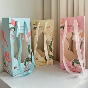 Caja de Regalo para <span class=keywords><strong>Flores</strong></span> de Alta Calidad, Venta al por Mayor, Bolsa de Papel Ecológica, Arreglos Florales, Suministros para Floristas, Empaque - Product Image 5