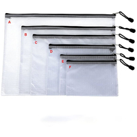 Pochette de rangement en PVC imperméable à fermeture éclair en maille pour documents agricoles et industriels, vente en gros, assortiment de classeurs de bureau