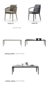 Salon de loisirs en plein air de luxe patio en aluminium ensemble de canapés de <span class=keywords><strong>jardin</strong></span> en rotin de luxe meubles de bateau et yacht en plein air - Product Image 5