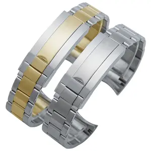 Correa de Reloj de Acero Inoxidable para Ro-lex, Accesorios de Pulsera de Acero Inoxidable, SUB-MARINER GMT, Fecha-JUST