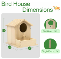 Vente de nichoirs à oiseaux en bois personnalisés, kit de nichoirs à oiseaux en bois à faire soi-même avec des peintures et des pinceaux