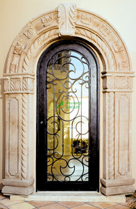 Entrada <span class=keywords><strong>principal</strong></span> exterior <span class=keywords><strong>Puerta</strong></span> <span class=keywords><strong>de</strong></span> <span class=keywords><strong>metal</strong></span> doble Puertas <span class=keywords><strong>de</strong></span> entrada frontal <span class=keywords><strong>de</strong></span> hierro forjado negro moderno para Villa Casa <span class=keywords><strong>Puerta</strong></span> frontal residencial - Product Image 3