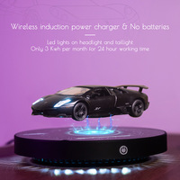 Coche de juguete magnético flotante al por mayor con LED, escala 1:36, modelo de coche de aleación de aluminio ABS con lámina de refrigeración