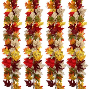 Jiebang Fall Simulation Maple Leaf Rattan Garland Artificial Leaves <b>Halloween</b> Home <b>Decor</b> Harvest Festival <b>Decoration</b> - Product Image 5