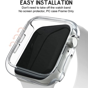 Étui de protection mat de luxe pour <span class=keywords><strong>Apple</strong></span> <span class=keywords><strong>Watch</strong></span>, série 8 7 6 <span class=keywords><strong>SE</strong></span> 5, pare-chocs en PC, 41 mm, 45 mm, 40 mm, 44 mm, pour IWatch, cadre rigide - Product Image 4