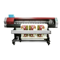Imprimante d'étiquettes à jet d'encre éco-solvant haute vitesse à 2 têtes, 1,8 m, pour tissu de sublimation, multicolore, automatique, pour usage agricole et industriel