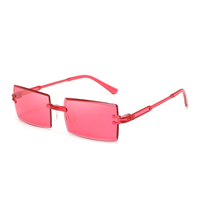 2023 nouvelle couleur bonbon carré lunettes De soleil gelée couleur mode sur la taille carré sans monture lunettes De soleil femmes Lentes De Sol Para Mujer
