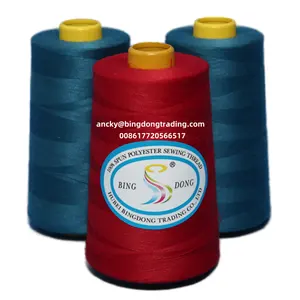 Fornitura di scorte tinte in 1800 colori nuovo 40/2 rosso blu vergine 50/2 filo per cucire in poliestere filato 5000 metri