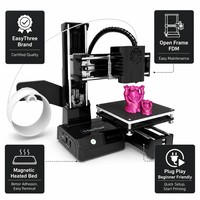 Mini imprimante 3D FDM de bureau à cadre ouvert avec plateau magnétique USB TF pour débutants STEM