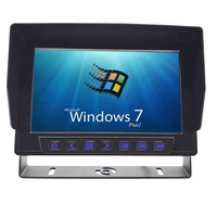 Monitor de ordenador impermeable IP69K de 7 pulgadas, pantalla IPS de 1024x600 con puerto de aviación para almacenamiento en frío al aire libre, vehículo especial