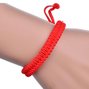 Braccialetto di corda arcobaleno colorato rosso lavorato <span class=keywords><strong>a</strong></span> mano coppia con <span class=keywords><strong>nodo</strong></span> pipa <span class=keywords><strong>a</strong></span> forma di otto nodi e spessi regolabile - Product Image 3