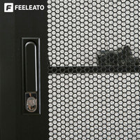 Armoire de serveur réseau pour centre de données, sur pied, 18U 22U 27U 32U 37U 42U 47U, 19 pouces, avec porte grillagée, pour intérieur, en stock
