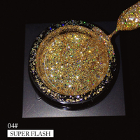 Vinimay Gel de Uñas de Alta Densidad Súper Brillante con Efecto Flash Reflectante, Pintura de Gel para Uñas con Estrellas Brillantes, Gel Holográfico con Purpurina Galáctica