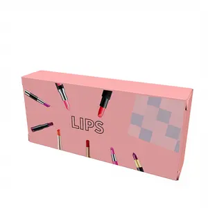 Batom personalizado dobrável caixa de papel caixa de arte fabricantes venda todos os tipos de caixas de cosméticos em preços baixos
