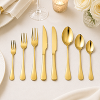 Couverts de luxe en acier inoxydable poli miroir, pièces uniques, pour hôtels, restaurants et mariages (fourchette, cuillère, couteau)