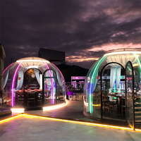 Tente de Restaurant Extérieure avec Pleine Maison Transparent Jardin Bulle Igloo Camping Dôme Géodésique Tente Maison