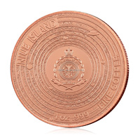 Pièce de monnaie en cuivre pur de 1 oz en gros, impression UV, planètes spatiales, Terre, médaille souvenir, pièce personnalisée