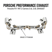 Tuyaux d'échappement Catback en titane ultra légers SDO pour Porsche 911 997.2 Carrera 3.6L 3.8L 2009-2012, silencieux à soupape de performance