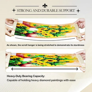 N-001 En Bois Défilement Toile Peinture Cadre Affiche Bois Défilement Peint À La Main Art Vis-Fixe Défilement Vis-Sc - Product Image 3