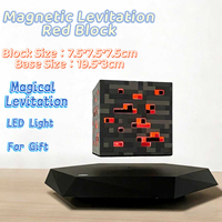 Cubos Magnéticos Flotantes HCNT con Cambio de Color RGB, Bloque Levitante Giratorio 360°, Decoración Creativa Moderna, Regalo para Diwali
