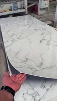 Panneau moderne en plastique UV en pierre Panneau mural décoratif en pierre PVC résistant au feu et à l'humidité, facile à installer