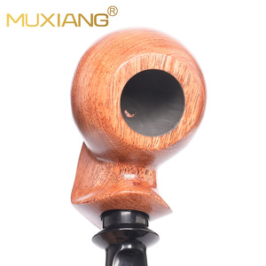 MUXIANG Tobacco Pipe Bent Type Solid Wood Apple Shape Smoking Pipe - Product Image 2