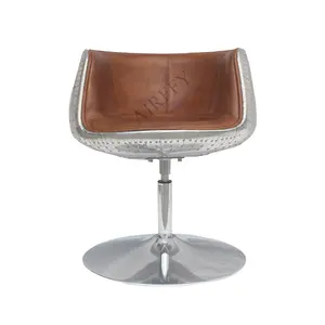 AIRFFY OEM/ODM Poltrona Drehbarer Luftfahrt-Bar stuhl Vintage Metal Chairs Leder drehbare Freizeit stühle für die Luftfahrt drehbar