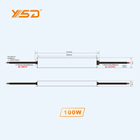 110V/220V AC à DC Fuente De Poder 100W alimentation LED étanche 12V 24V alimentation à découpage mince
