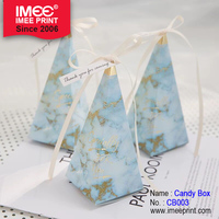 IMEE Auf Lager Pyramiden form Hochzeit Süßigkeiten Geschenk verpackung Papier box Benutzer definierte Box