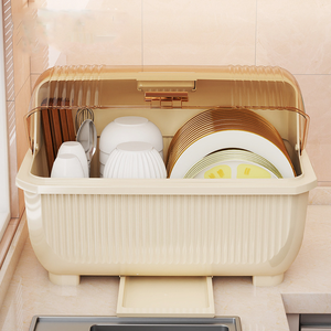 Caja <span class=keywords><strong>de</strong></span> almacenamiento <span class=keywords><strong>de</strong></span> vajilla multifuncional para el hogar, organizador <span class=keywords><strong>de</strong></span> cocina ABS, tapa a prueba <span class=keywords><strong>de</strong></span> polvo, <span class=keywords><strong>escurridor</strong></span> <span class=keywords><strong>de</strong></span> <span class=keywords><strong>platos</strong></span>, armario <span class=keywords><strong>de</strong></span> drenaje <span class=keywords><strong>de</strong></span> cocina - Product Image 2