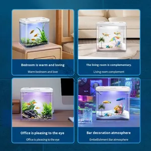 Home Fish Tank Living Room Desktop Mini Self-Circulating Maintenance-Free Ecological <strong>Acrylic</strong> <strong>Rectangular</strong> Oxygen Indoor Goldfish - Product Image 3