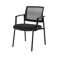 Chaises d'accueil empilables en maille avec support lombaire ergonomique, design contemporain pour hôtels et salons