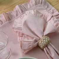 Serviettes froissées lavées style nordique, serviettes colorées à volants, serviettes lavables simples de style coréen, sets de table, restaurant