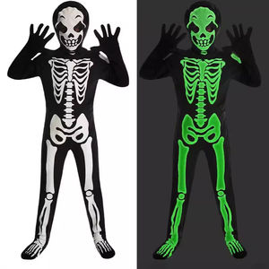Disfraz de Halloween para niños, disfraz de fantasma de esqueleto verde, disfraz gótico victoriano de escenario, traje de fantasma para niñas, traje de fiesta de una pieza - Product Image 3