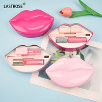 Kit 3-en-1 Huile à Lèvres, Brillant à Lèvres et Crayon Contour des Lèvres Végan, Emballage en Forme de Bouche, Marque Privée, Rouge à Lèvres, Brillant à Lèvres, Maquillage des Lèvres, Coffret Cadeau