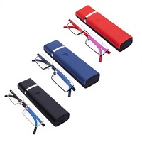 Lunettes de lecture unisexe haut de gamme à demi-monture carrée, vente en gros directe usine, avec porte-stylo, verres anti-lumière bleue TR90, modèle populaire
