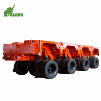 Semi-remorque modulaire pour équipement lourd de 200 tonnes avec direction et levage hydrauliques à 9 essieux