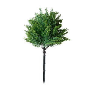 Arbre artificiel de genévrier 45 cm en plastique, topiaire pour plantation au sol, décoration de jardin extérieur, feuilles de cyprès pour aménagement paysager - Product Image 1