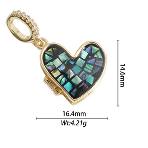 Heart Cross Pendant Necklace Findings 18k Gold Plated Copper DIY Jewelry Making Components For Necklace Accessories - Product Image 3