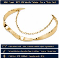 Bracelets Joncs Torsadés Double Couche Plaqué Or 18 carats Prêts à l'Expédition pour la Vente en Gros - Collection Minimaliste 2026