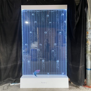 Fuente de agua con burbujas de acrílico para montaje en pared, personalizada, con luz LED, precio directo de fábrica, efecto cascada - Product Image 5