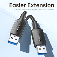 Guangdong alta velocidad 3,0 datos estándar USB Cable 2A 1G 2M negro niquelado macho PVC chaqueta trenza blindaje para computadora